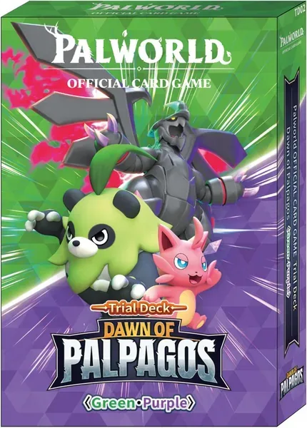 Palworld Dawn of Palpagos Green/Purple Trial Deck Display